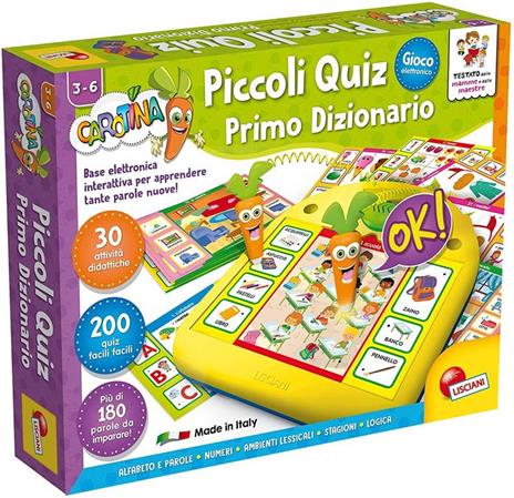 LISCIANI GIOCHI CAROTINA PICCOLI QUIZ PRIMO DIZIONARIO NUOVA EDIZIONE 80007