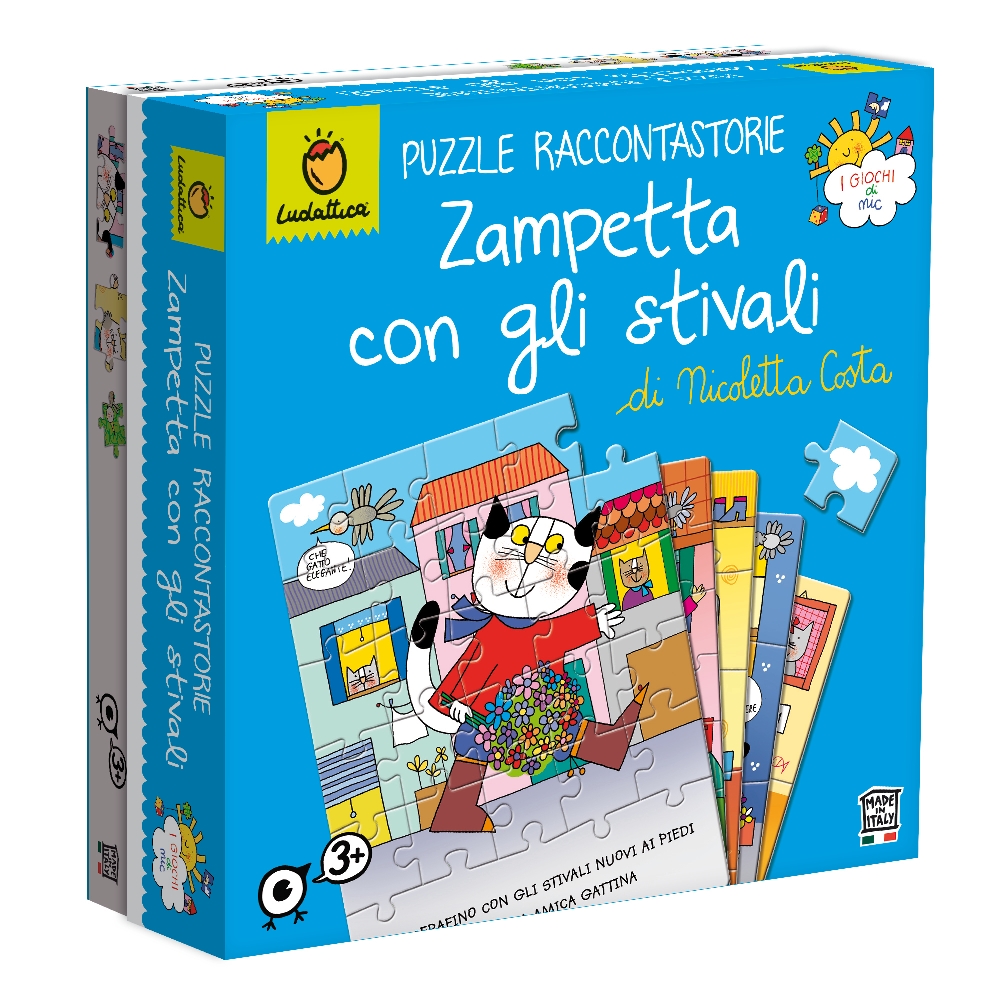 LISCIANI GIOCHI  PUZZLE ZAMPETTA CON GLI STIVALI RACCONTA STORIE DI NICOLETTA COSTA 81684