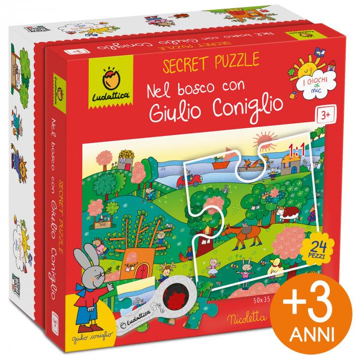 LUDATTICA NEL BOSCO CON GIULIO CONIGLIO SECRET PUZZLE 24PZ 22136