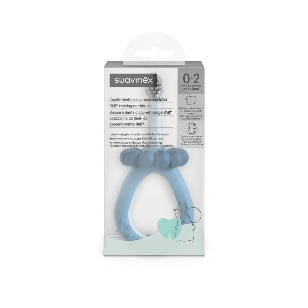 SUAVINEX ORAL CARE SPAZZOLINO  PRIMI DENTINI BABY 0-2 ANNI AZZURRO 403012