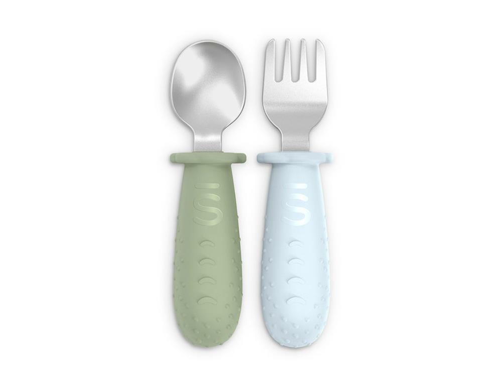 SUAVINEX SET POSATE  EVOLUTIVE IN ACCIAIO VERDE/BLU 403453
