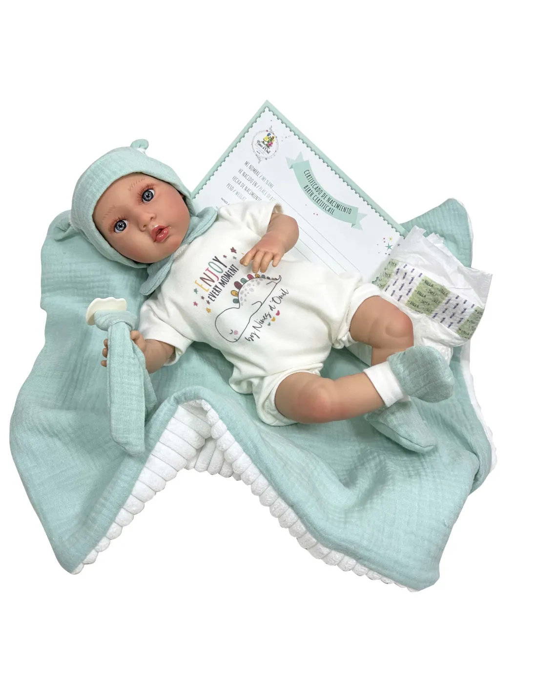 NINES D'ONIL BAMBOLA LITTLE SUSETTE REBORN MINT 40 CM 0261