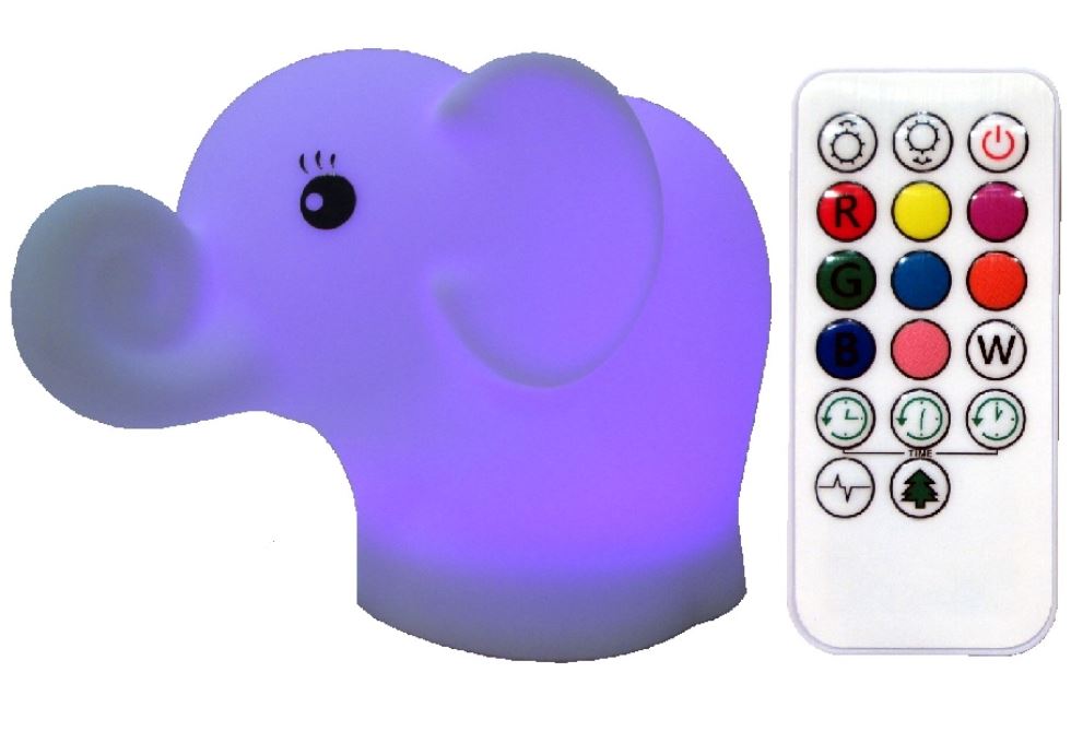 SIMPLY LAMPADA SILICONE CAMBIA COLORI ELEFANTE 83887