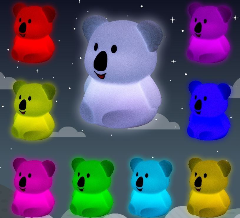 SIMPLY LAMPADA SILICONE CAMBIA COLORI KOALA 39684