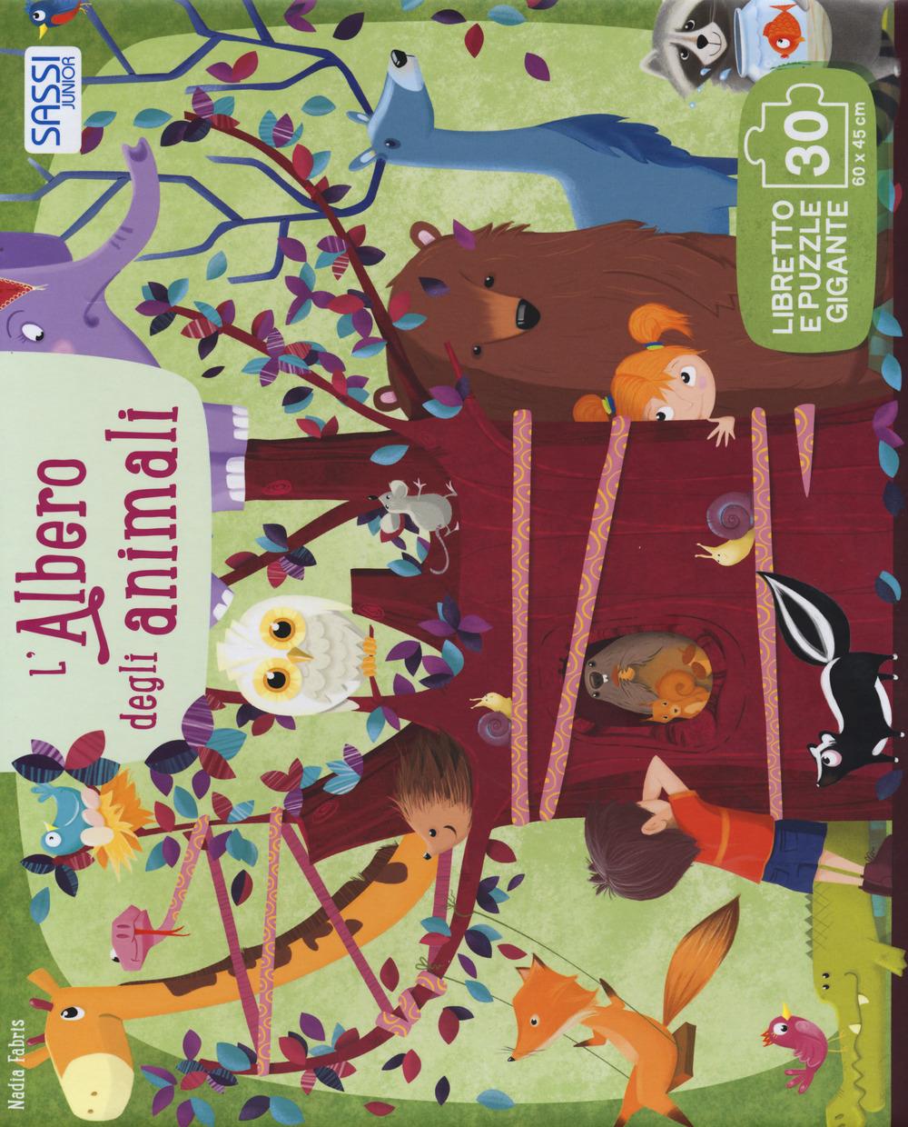 SASSI EDITORE L' ALBERO DEGLI ANIMALI CON PUZZLE di Nadia Fabris