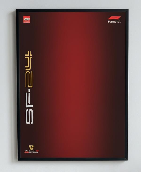 BRICK FRAME CORNICE PREMIUM FRAME PER LEGO TECHNIC FERRARI SF24 (42207) – 50X70 CM