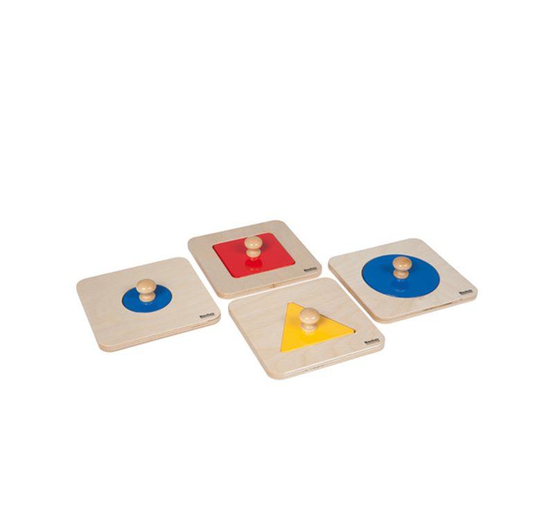 MONTESSORI SET DI INCASTRI SINGOLI DELLE FORME GEOMETRICHE