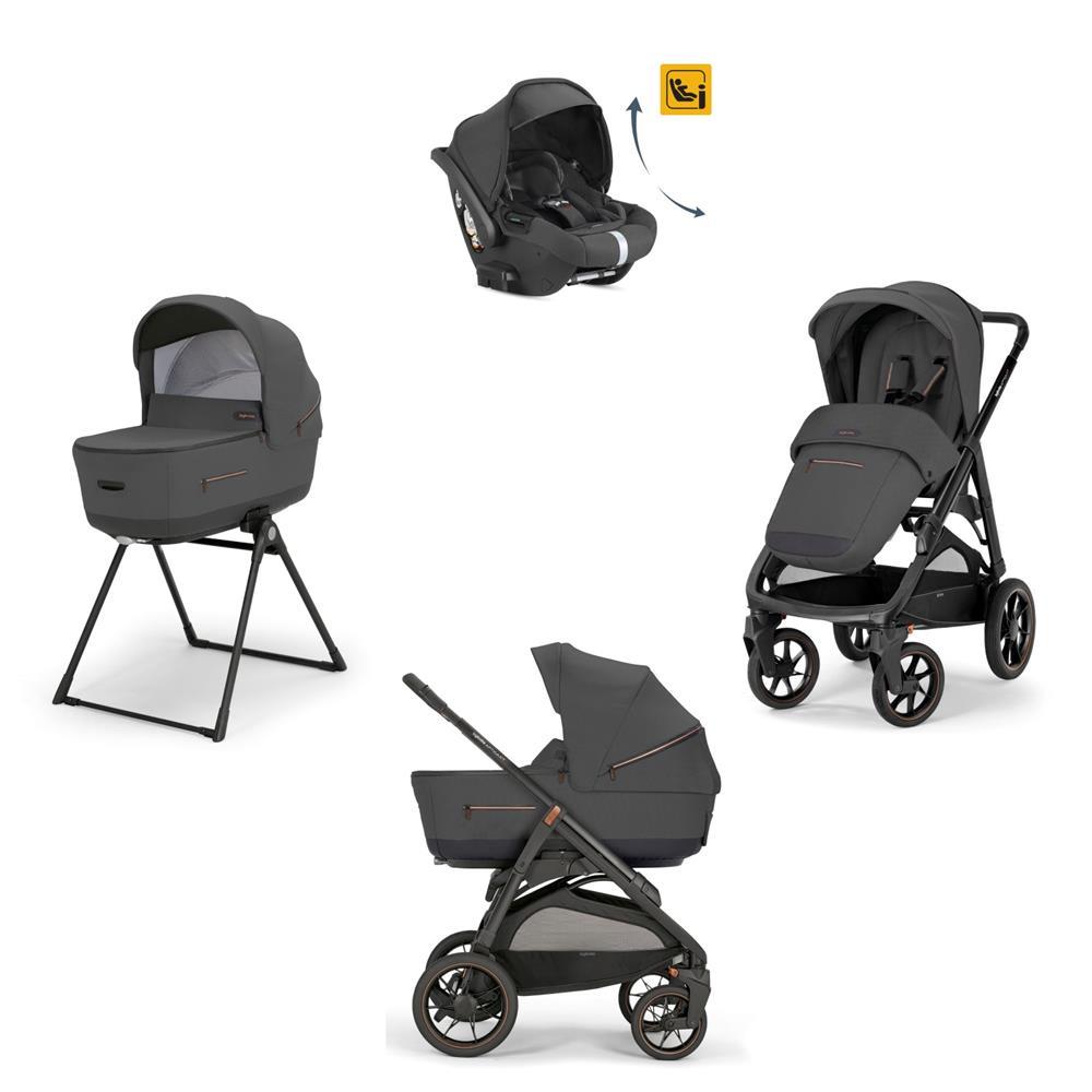 INGLESINA TRIO SYSTEM QUATTRO APTICA XT TAIGA GREEN CON TELAIO NERO E SEGG. DARWIN INFANT RECLINE KA72S0TGG