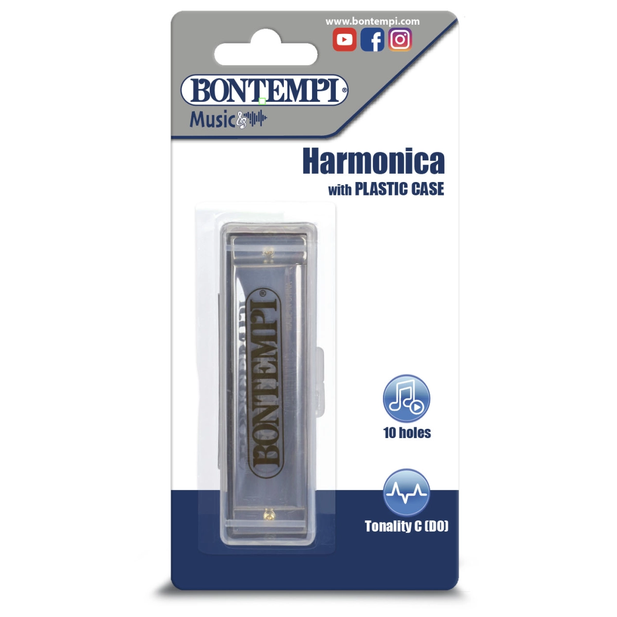 BONTEMPI ARMONICA METALLICA A 10 NOTE CON ASTUCCIO 30 1021