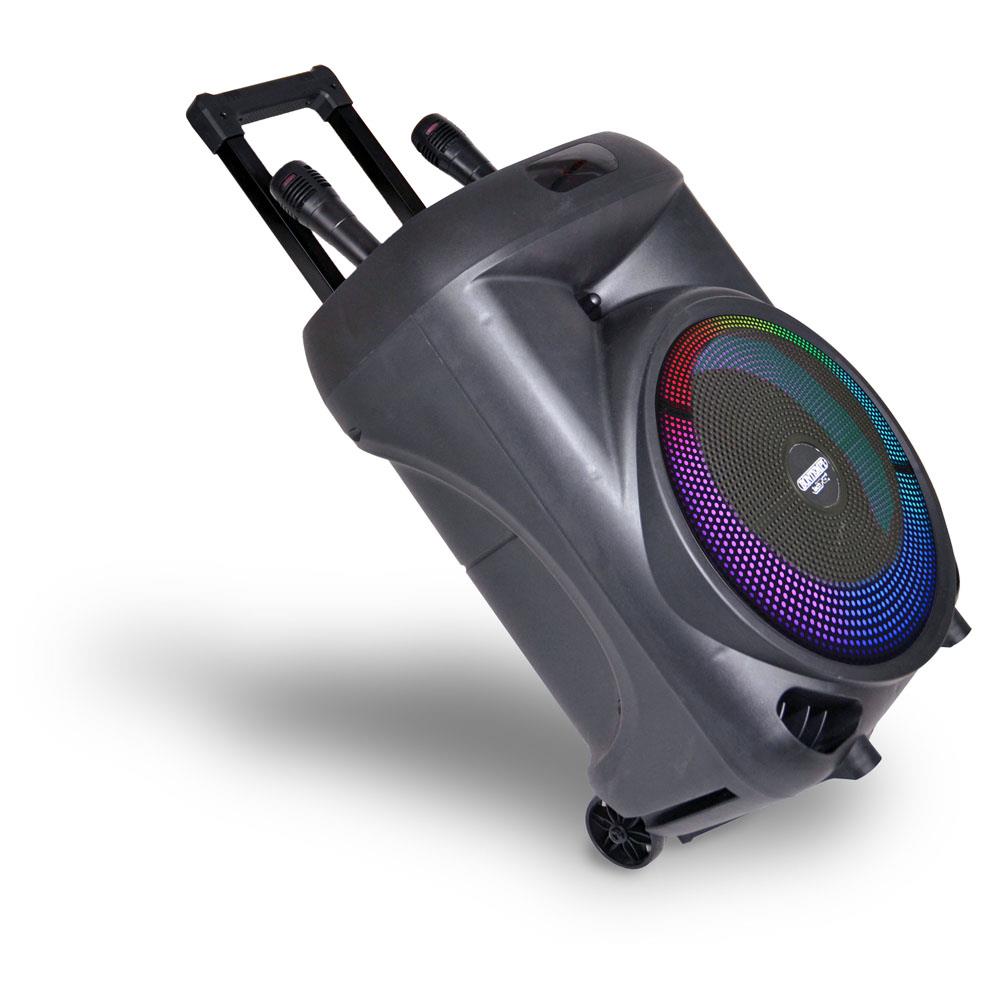 BONTEMPI CASSA ACUSTICA WIRELESS TROLLEY CON 2 MICROFONI SENZA FILO E LUCI RGB 49 1080