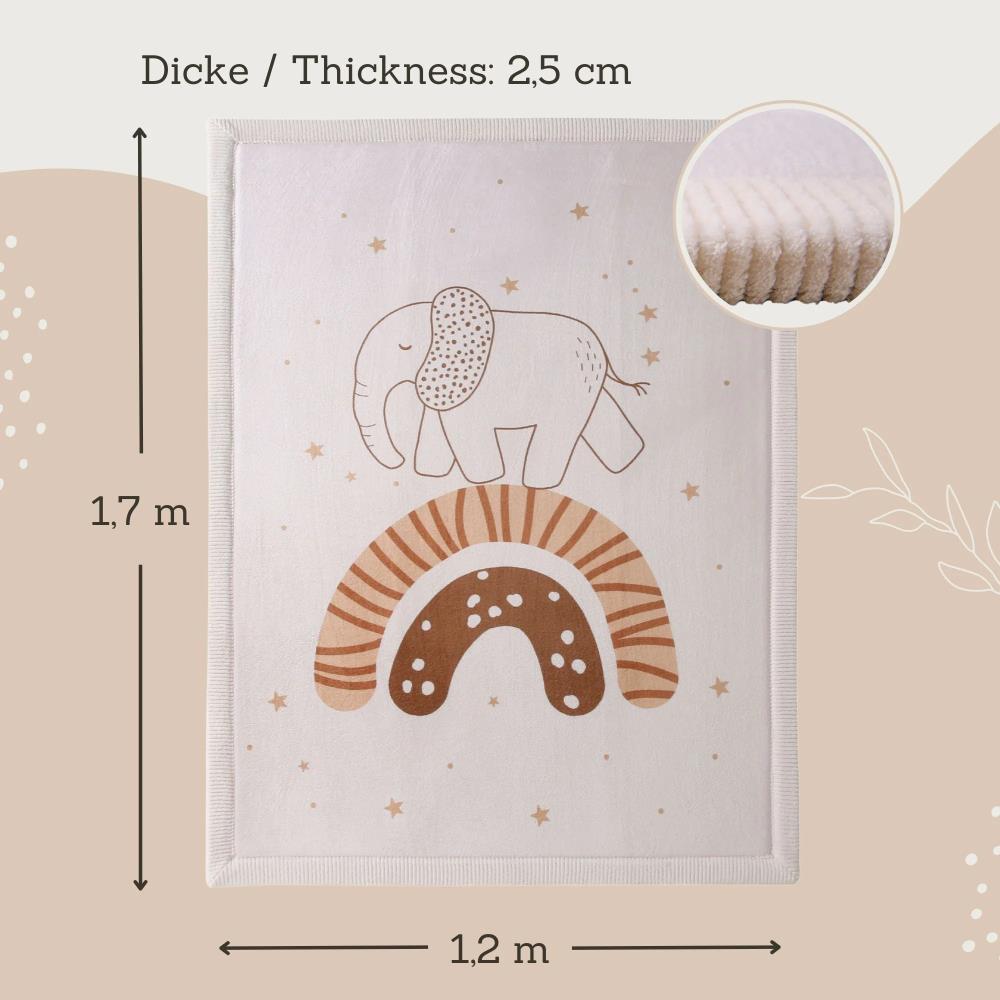 TAPPETINO ''NUVOLA'' IN VELLUTO 170X120 CM - ARCOBALENO