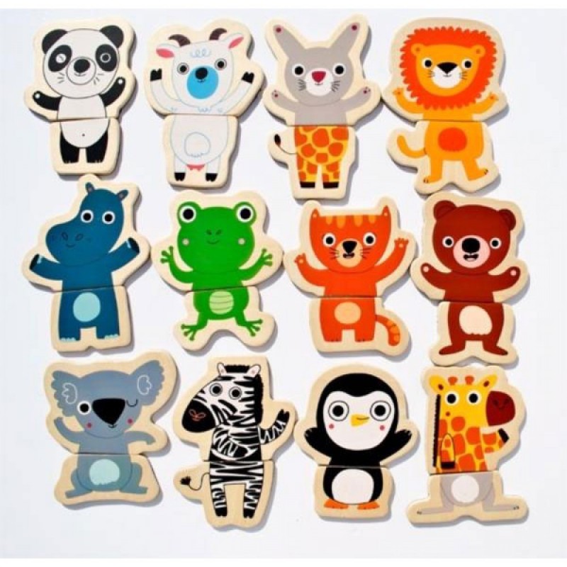 DJECO PUZZLE MAGNETICO ANIMALI IN LEGNO DJ03118