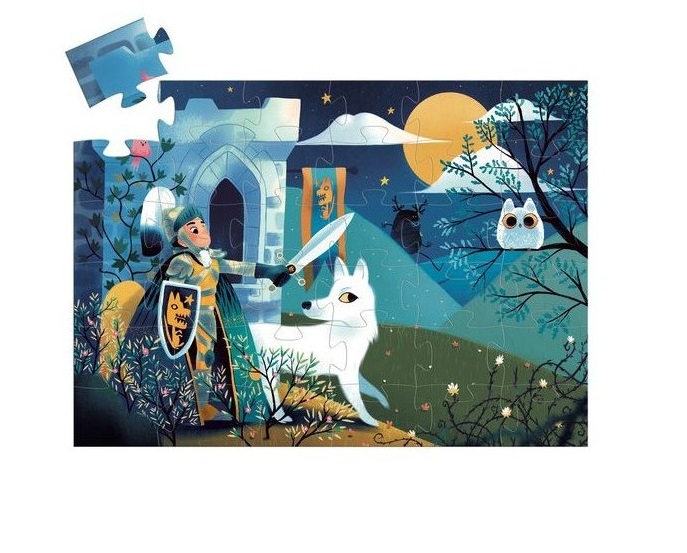 DJECO  SILHOUETTE PUZZLE - CAVALIERE DELLA LUNA PIENA 36PZ DJ07237