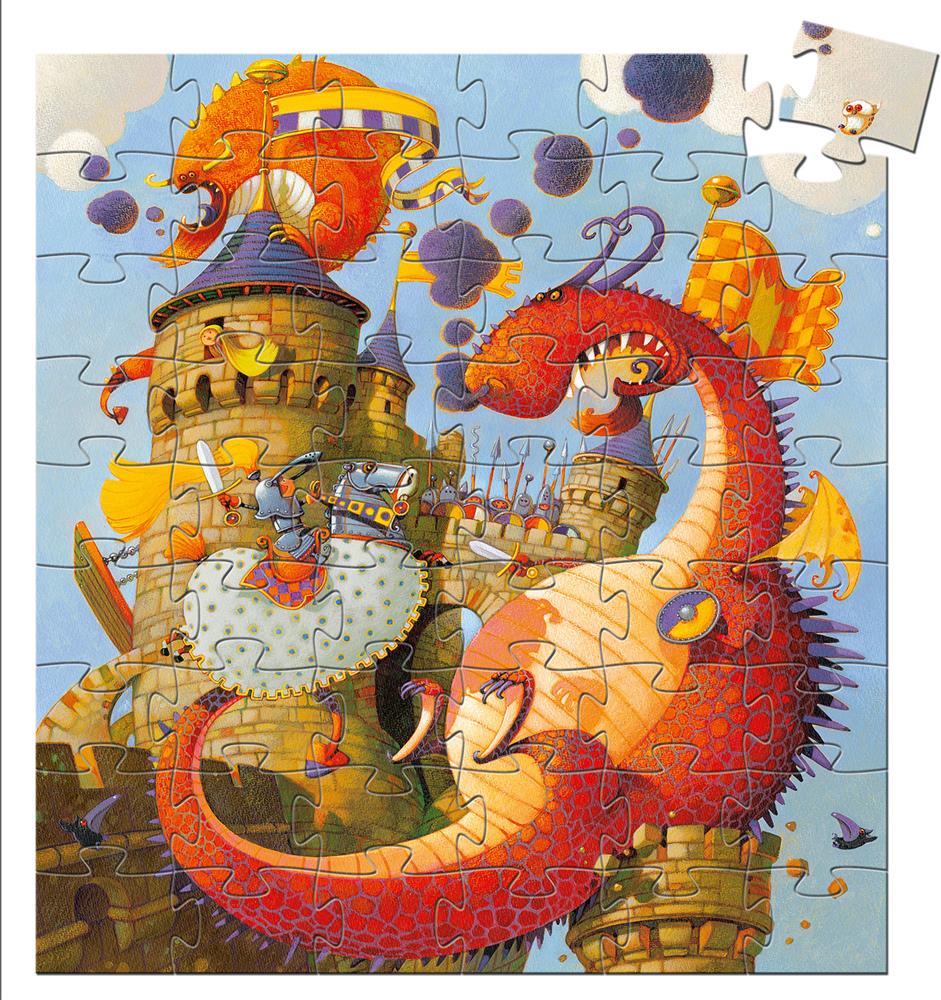 DJECO SILHOUETTE PUZZLE - VAILANT AND THE DRAGON 54PZ DJ07256