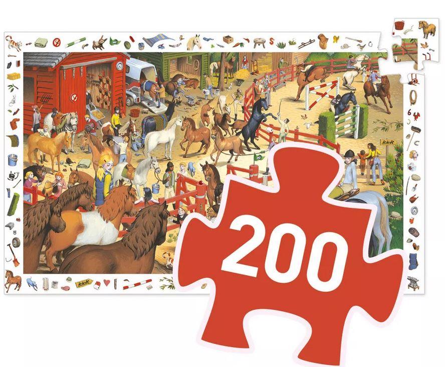 DJECO OBSERVATION PUZZLE - HORSE RIDING 200PZ DJ07454