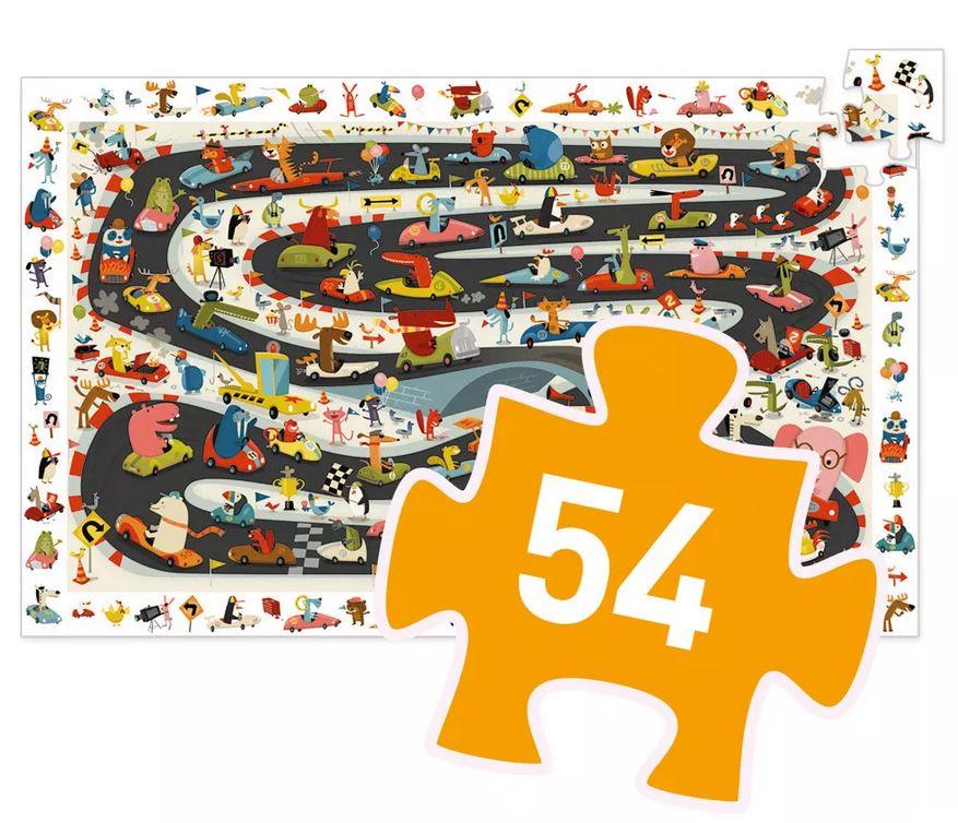 DJECO OBSERVATION PUZZLE - CAR RALLY 54PZ DJ07564