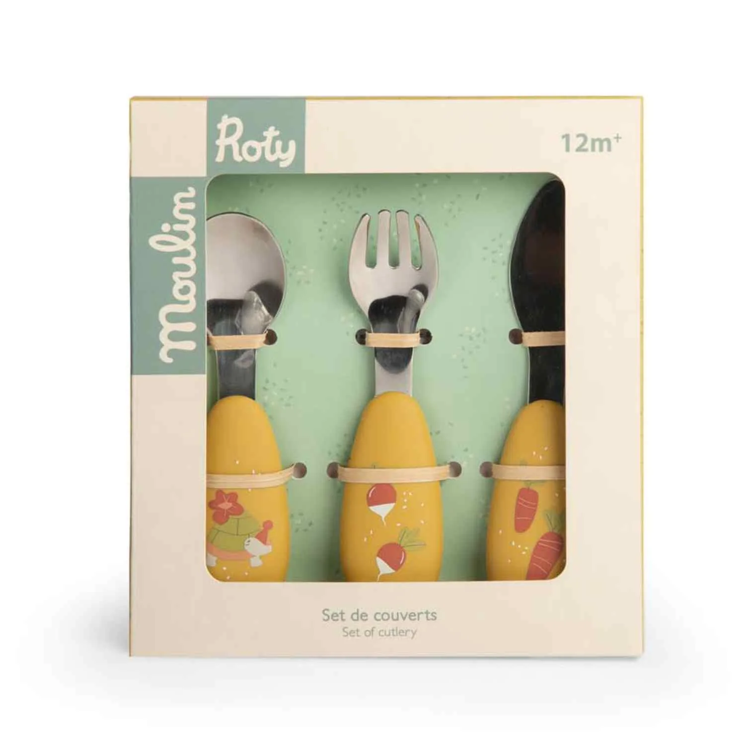 MOULIN ROTY SET TRIS POSATE TROIS PETITS LAPINS 678232