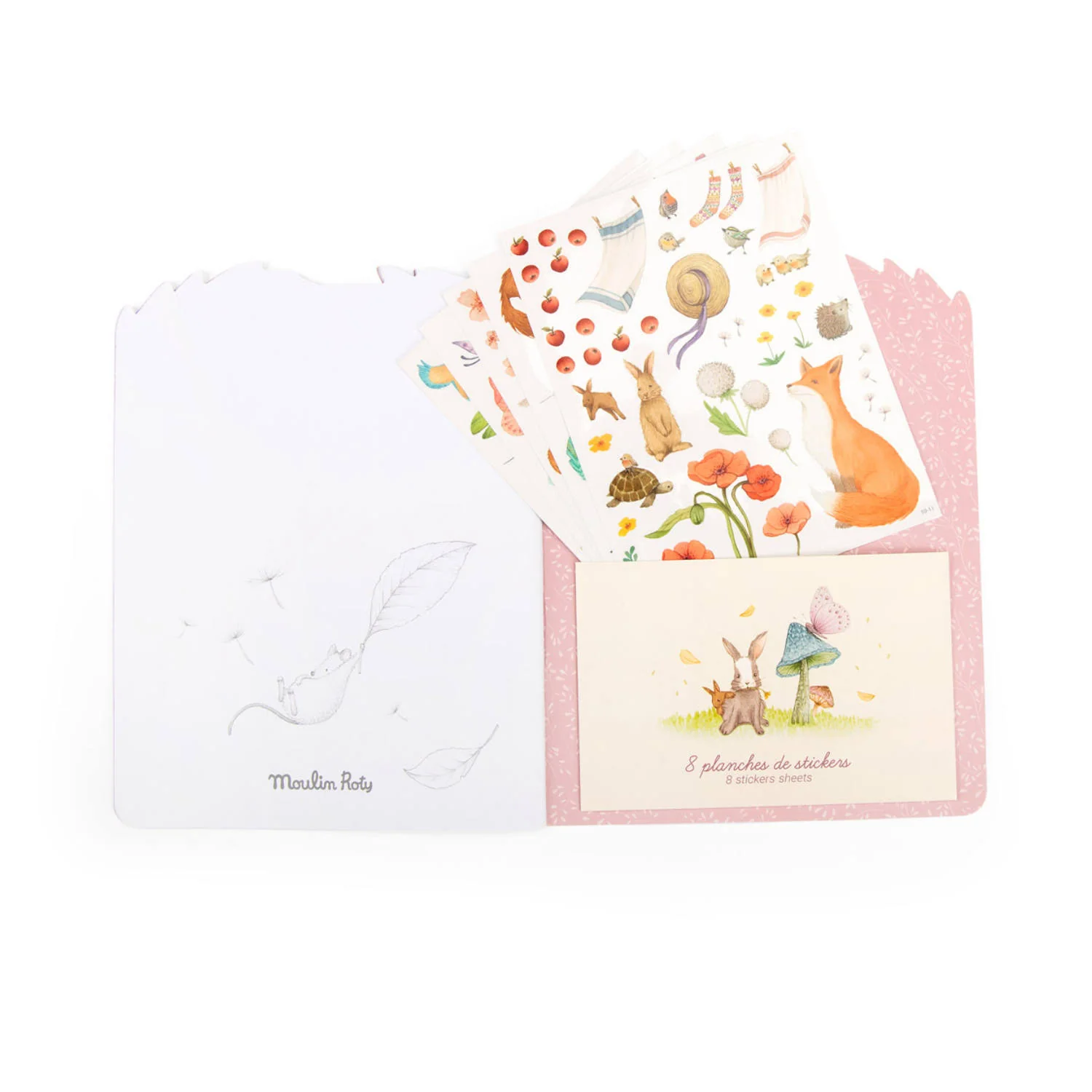 MOULIN ROTY QUADERNO DA COLORARE CON 230 ADESIVI LES ROSALIES (IMB.6) 710185