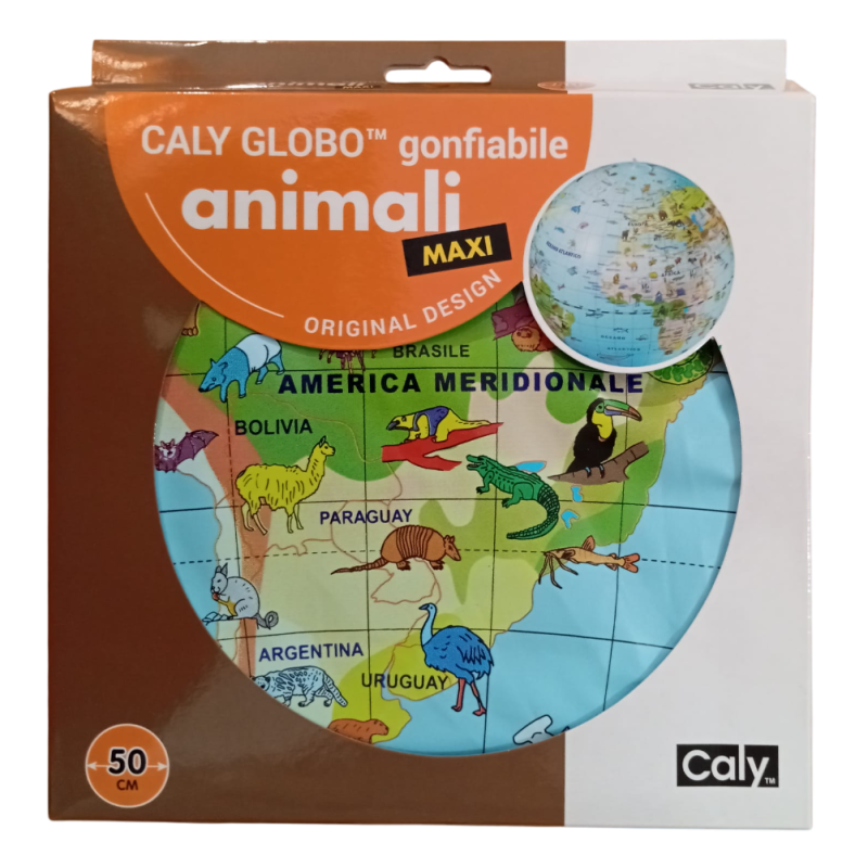 CALY MAPPAMONDO GONFIABILE ANIMALI 50 CM 5900049