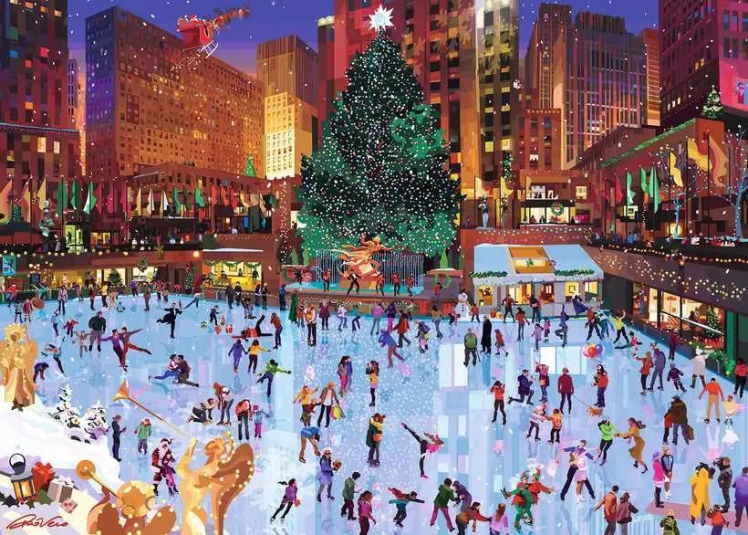 RAVENSBURGER PUZZLE ROCKEFELLER CENTER JOY 1000 PZ 00420