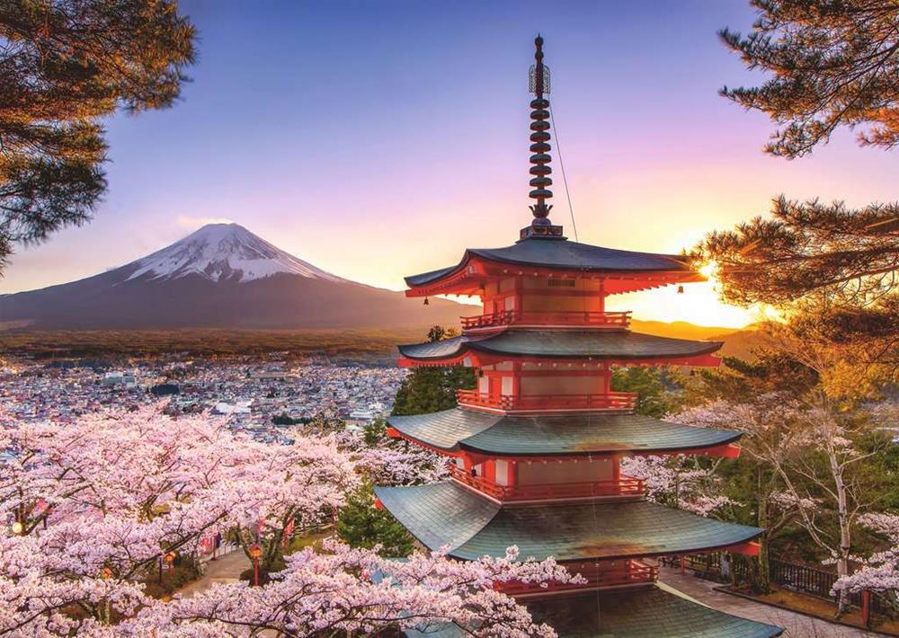 RAVENSBURGER PUZZLE CIGLIEGI IN FIORE E MONTE FUJI 1000 PZ 0582