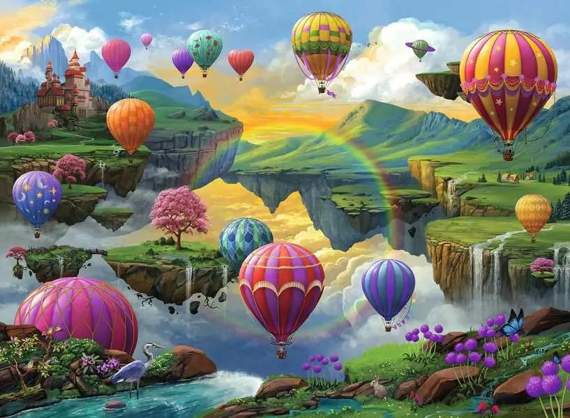 RAVENSBURGER PUZZLE AIR BALLOON VALLEY 500 PZ 01190