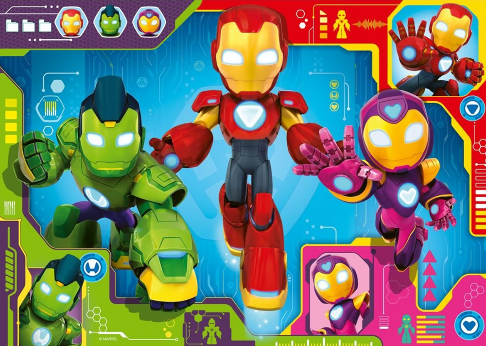 RAVENSBURGER IRON MAN E HIS AWESOME FRIENDS GIANT DA PAVIMENTO 24 PZ 04205