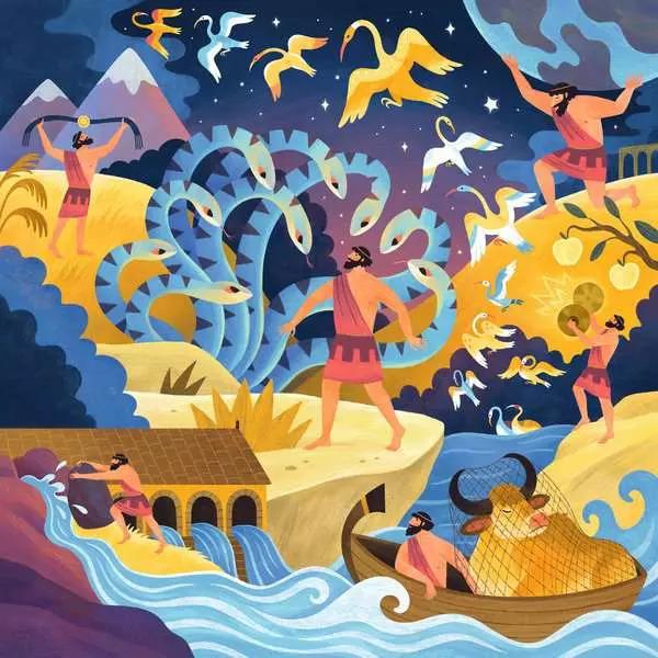 RAVENSBURGER PUZZLE LE 12 FATICHE DI HERCULES 64 PZ 04209