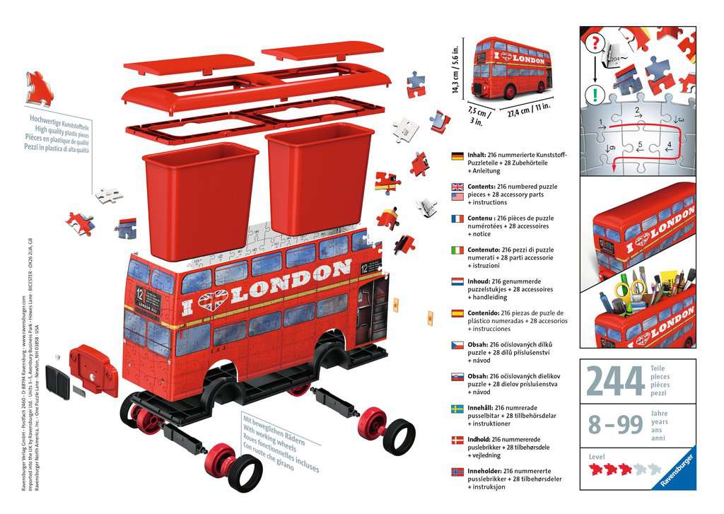 RAVENSBURGER  LONDON BUS 12534