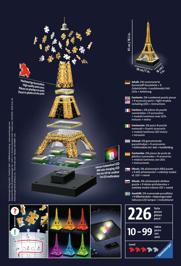 RAVENSBURGER  TOUR EIFFEL - NIGHT EDITION 12579