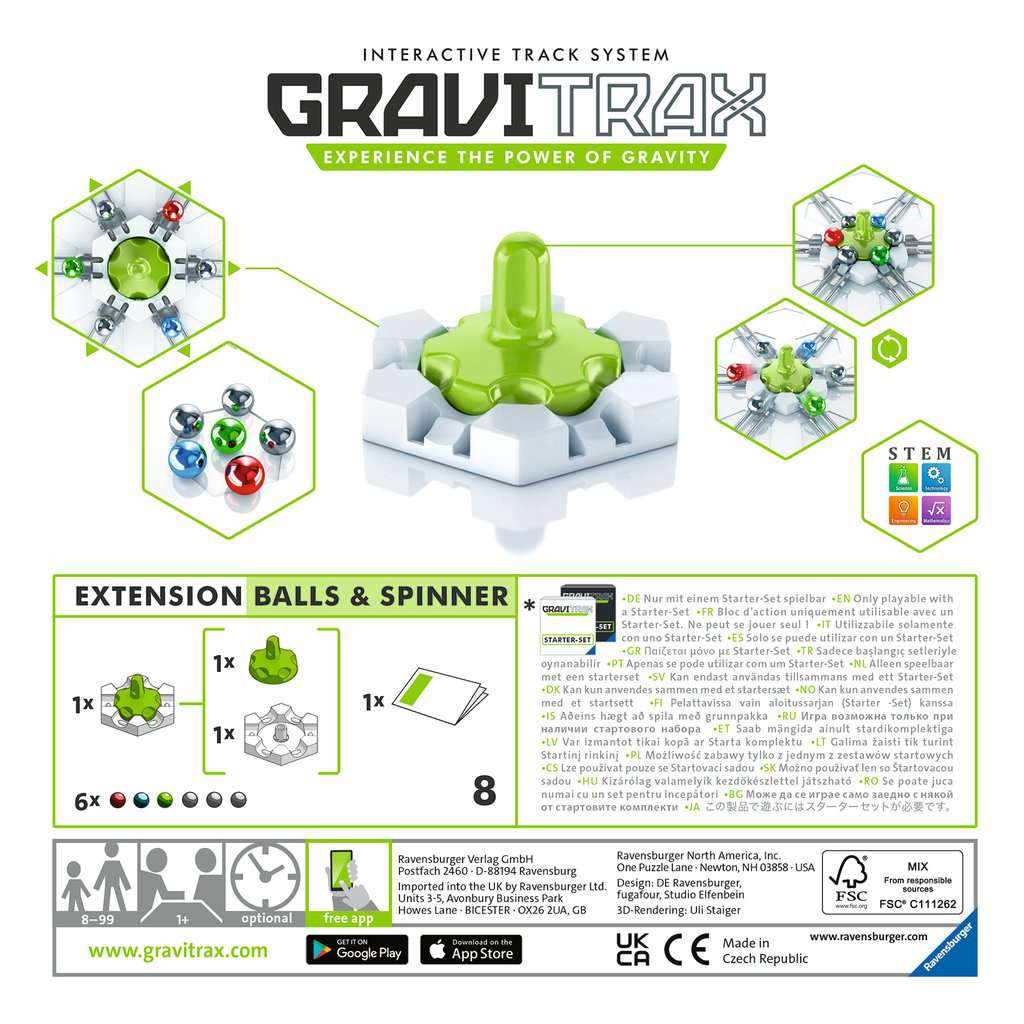 RAVENSBURGER  GRAVITRAX BALLS & SPINNER 26979