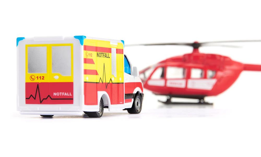 SIKU AMBULANZA MERCEDES-BENZ CON ELICOTTERO 1748
