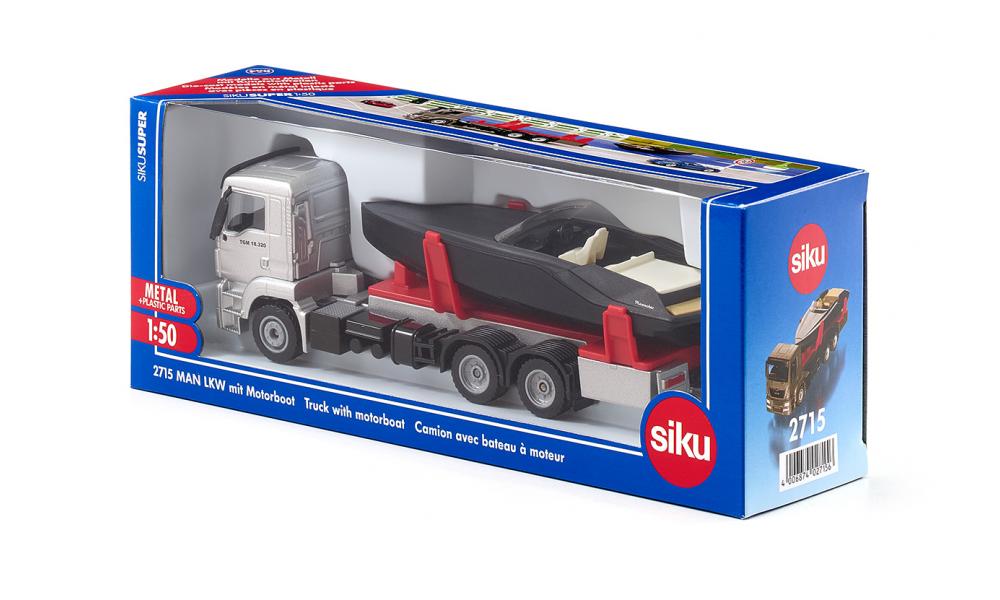 SIKU MAN CAMION CON MOTOSCAFO 2715