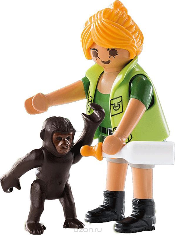 PLAYMOBIL ASSISTENTE ZOO CON SCIMMIETTA 9074