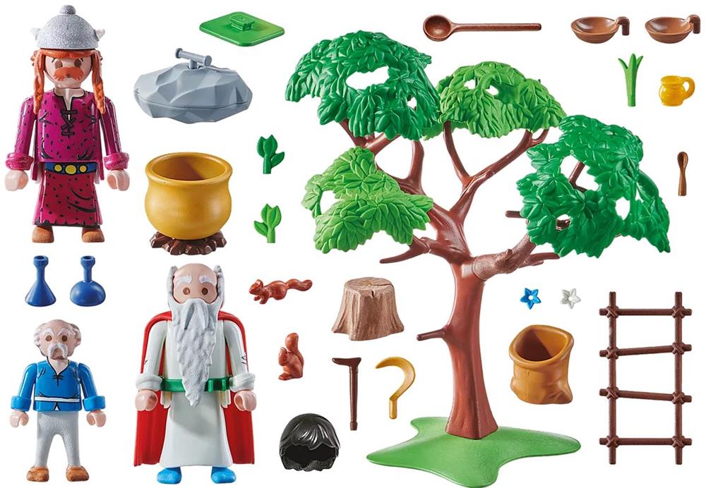 PLAYMOBIL ASTERIX PANORAMIX CON CALDERONE DELLA POZIONE MAGICA 70933