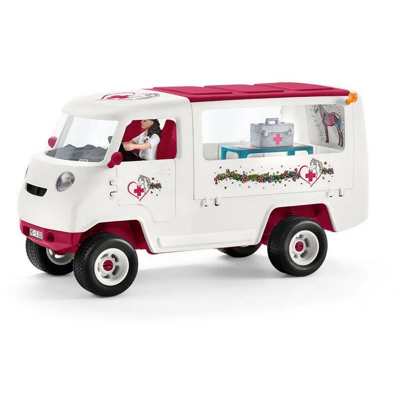 SCHLEICH VAN DELLA VETRINARIA CON PULEDRO E ACCESSORI 42439