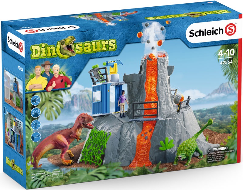 SCHLEICH DINOSAURI GRANDE SPEDIZIONE SUL VULCANO 42564