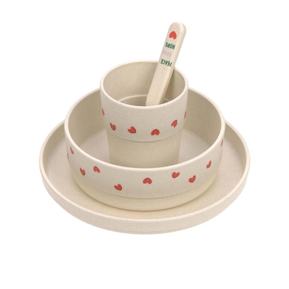 LÄSSIG SET PIATTI HAPPY RASCALS HEART LAVENDER