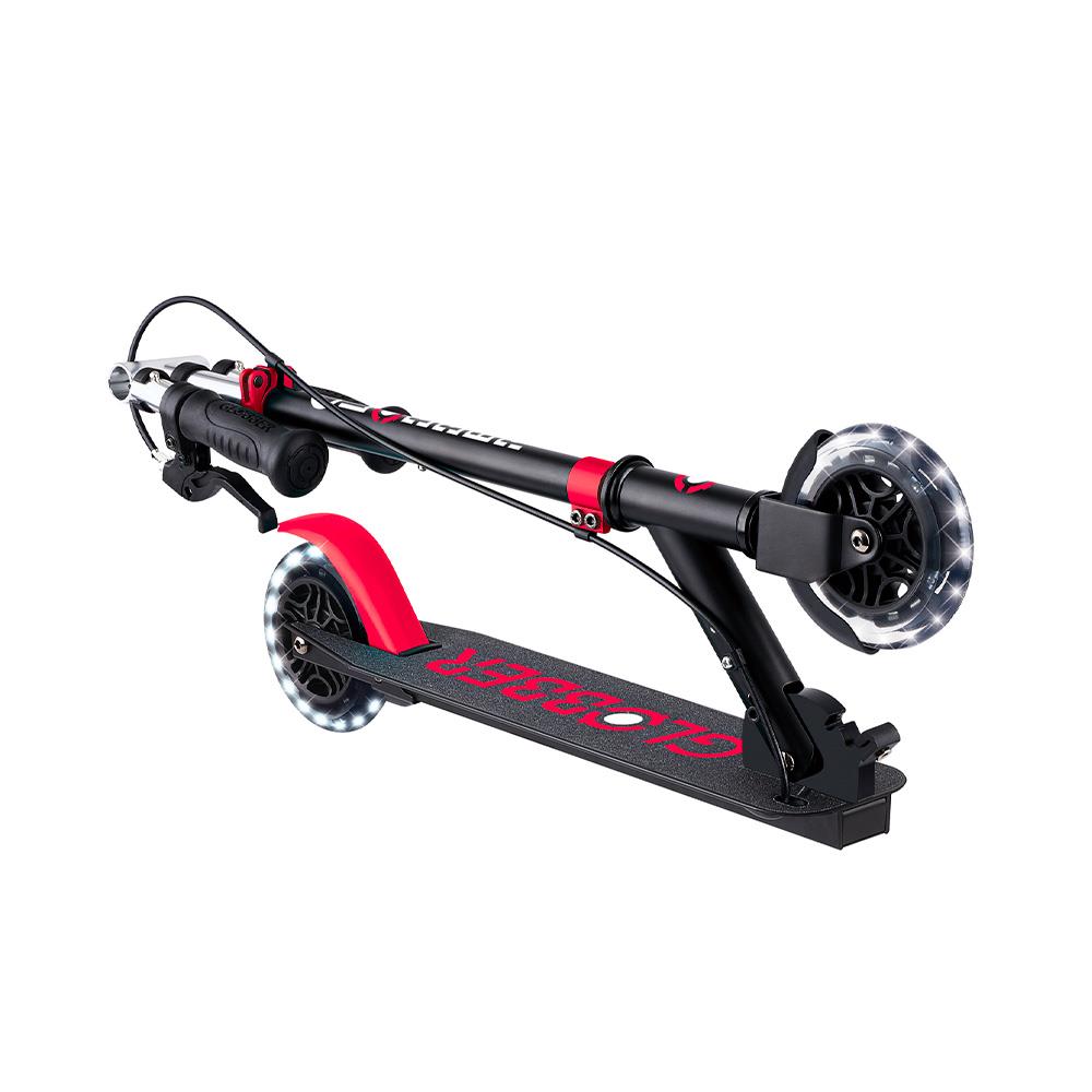 GLOBBER FLOW ELEMENT FOLDABLE JUNIOR LIGHTS - BLACK-RED 729-102