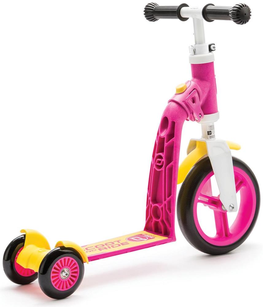 SCOOT AND RIDE HIGHWAYBABY+ PINK/YELLOW 96194