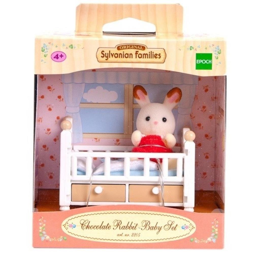 SYLVANIAN FAMILIES BEBÈ CONIGLIO CIOCCOLATO CON LETTINO 5017