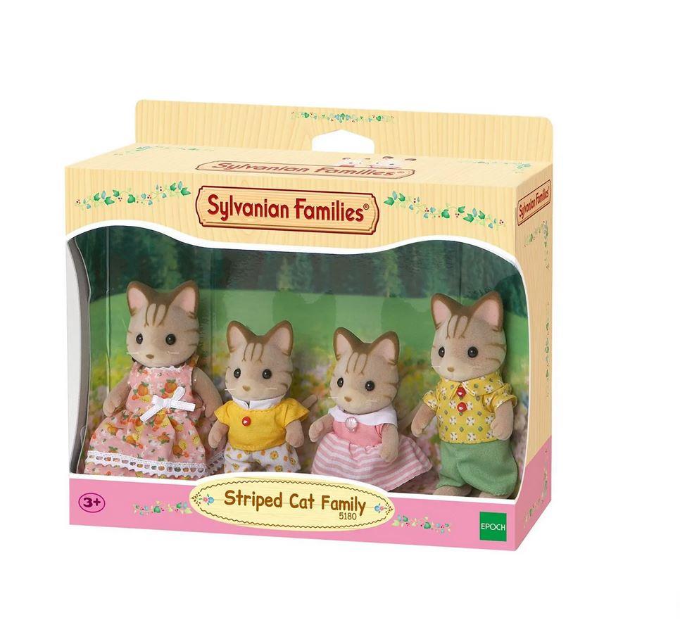 SYLVANIAN FAMILIES FAMIGLIA GATTO STRIATO 5180