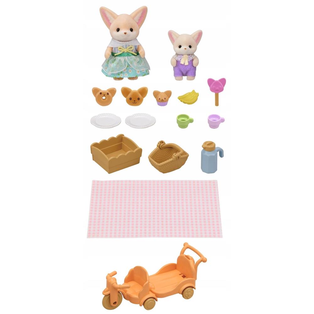 SYLVANIAN FAMILIES SET PICNIC AL SOLE - SORELLA E BEBÈ VOLPE FENNEC 5698