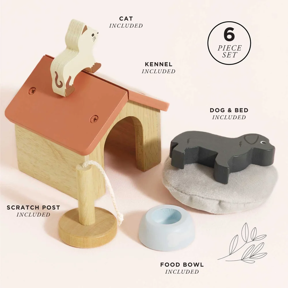 LE TOY VAN SET CUCCIA CANE E GATTO PER CASA DELLE BAMBOLE ME043