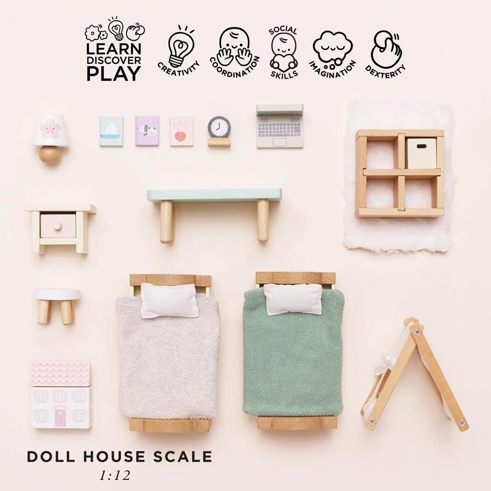 LE TOY VAN CAMERA DA LETTO PER BAMBINI DAISYLANE - SET 24 PZ ME061