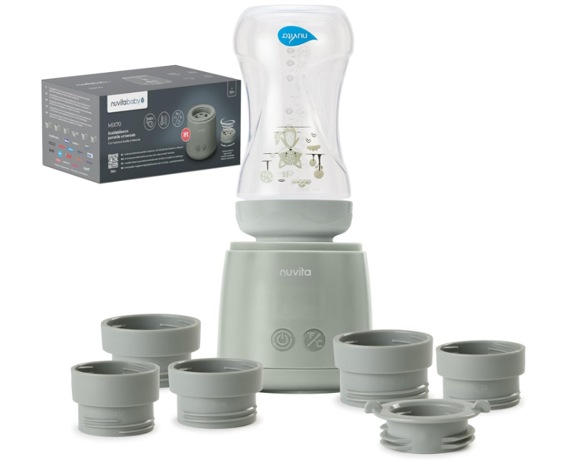 NUVITA SCALDABIBERON PORTATILE UNIVERSALE MIX70 CON FUNZIONE SCALDA E MESCOLA