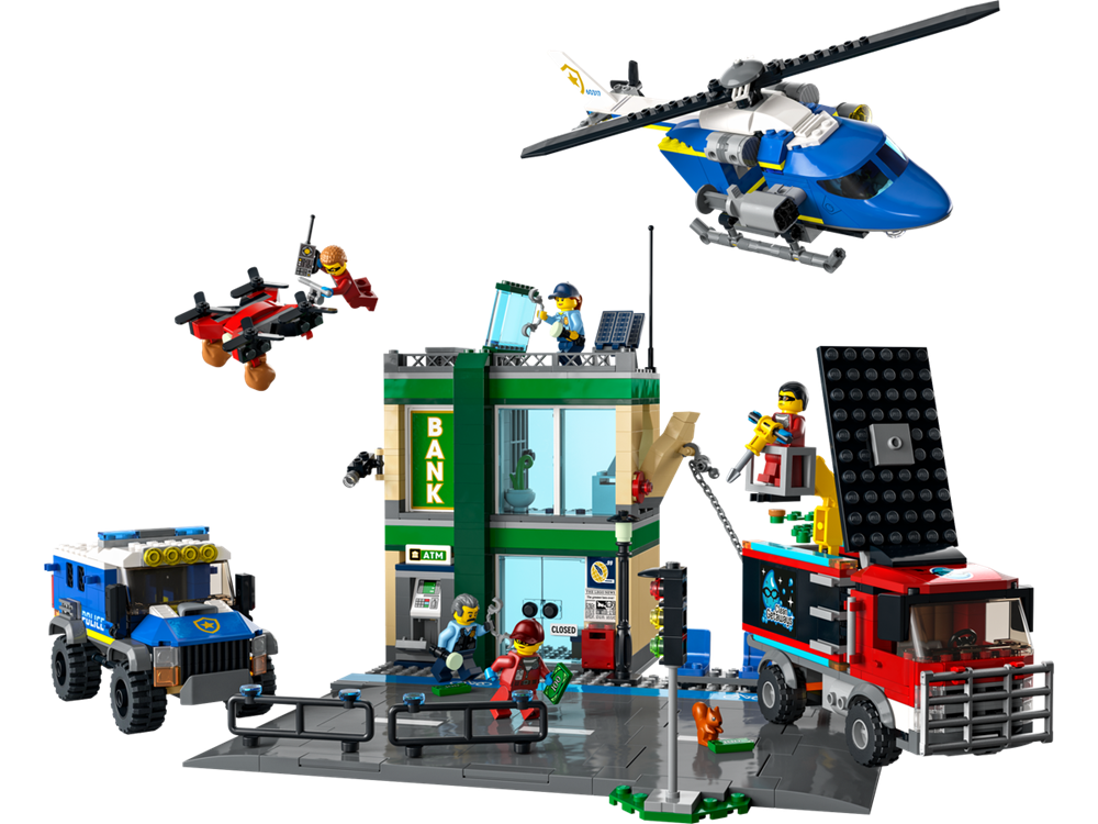 LEGO CITY INSEGUIMENTO DELLA POLIZIA ALLA BANCA 60317