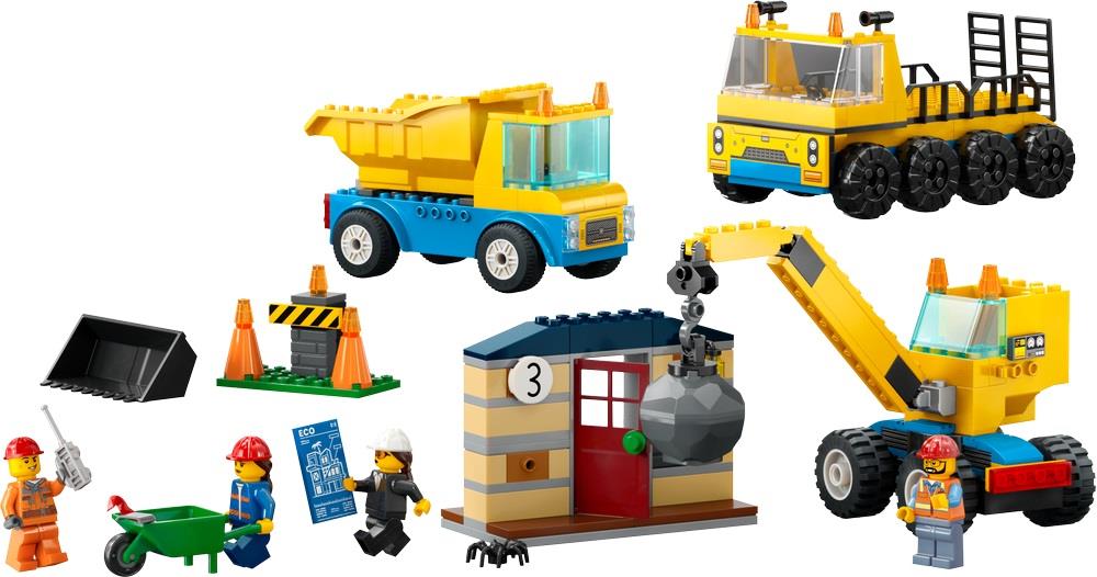 LEGO CITY GREAT VEHICLES CAMION DA CANTIERE E GRU CON PALLA DA DEMOLIZIONE 60391