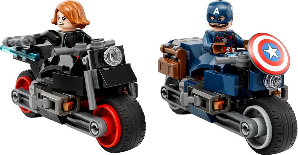 LEGO SUPER HEROES MARVEL MOTOCICLETTE DI BLACK WIDOW E CAPTAIN AMERICA 76260