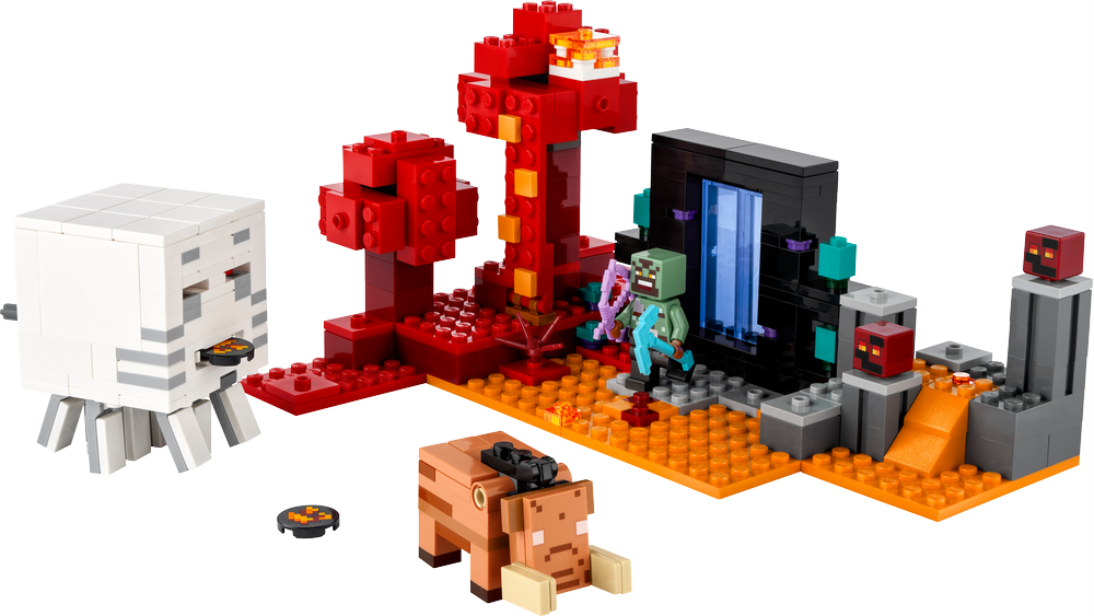 LEGO MINECRAFT AGGUATO NEL PORTALE DEL NETHER 21255